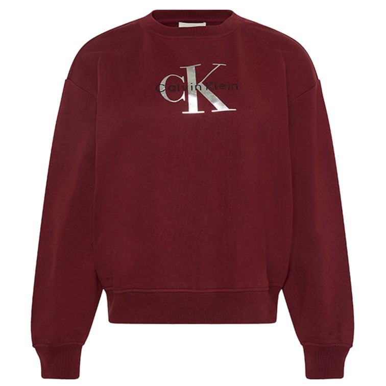 SUDADERA MUJER CALVIN KLEIN CON LOGO MONOGRAMA FIT HOLGADO