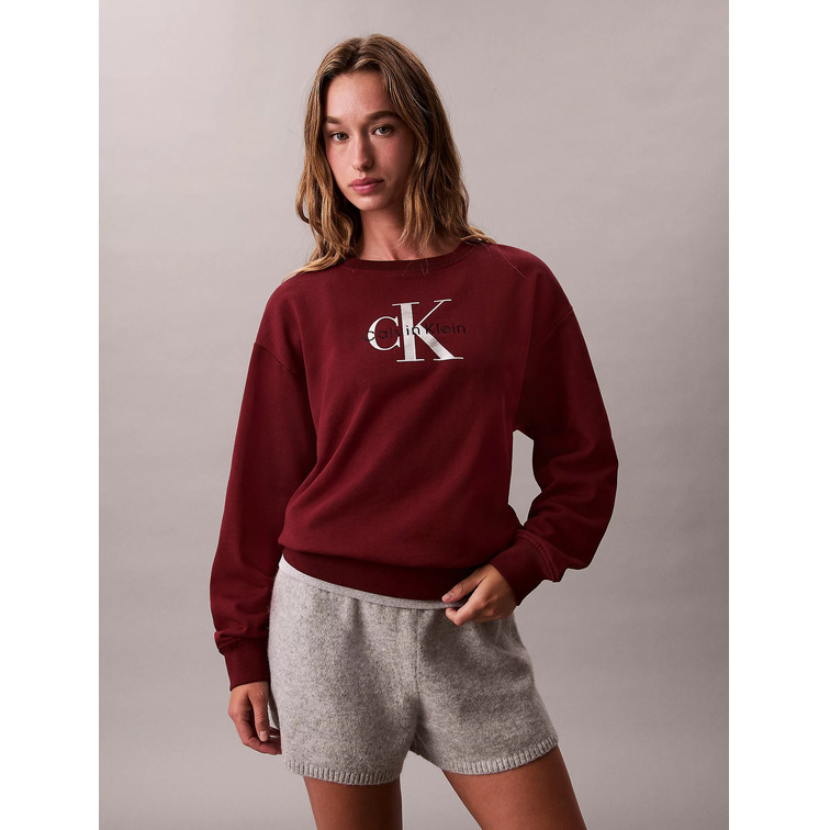 SUDADERA MUJER CALVIN KLEIN CON LOGO MONOGRAMA FIT HOLGADO