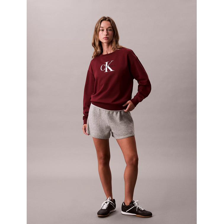 SUDADERA MUJER CALVIN KLEIN CON LOGO MONOGRAMA FIT HOLGADO
