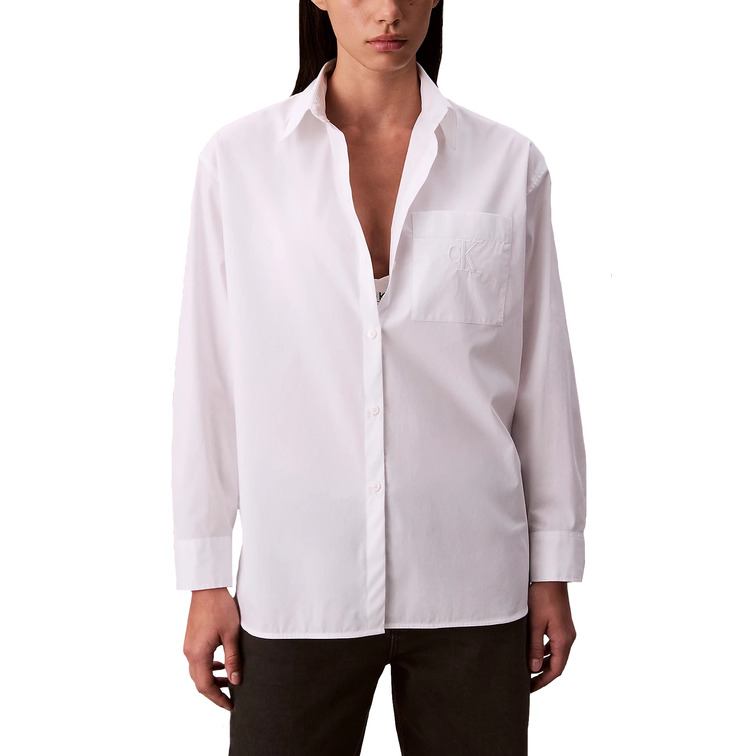 CAMISA MUJER  CALVIN KLEIN W POPLIN RELAXED SHIRT