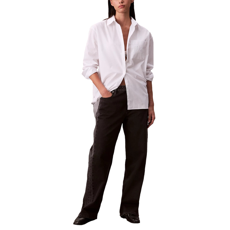 CAMISA MUJER  CALVIN KLEIN W POPLIN RELAXED SHIRT