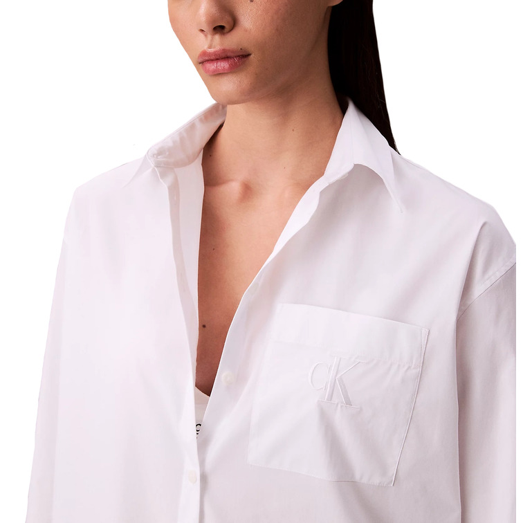 CAMISA MUJER  CALVIN KLEIN W POPLIN RELAXED SHIRT