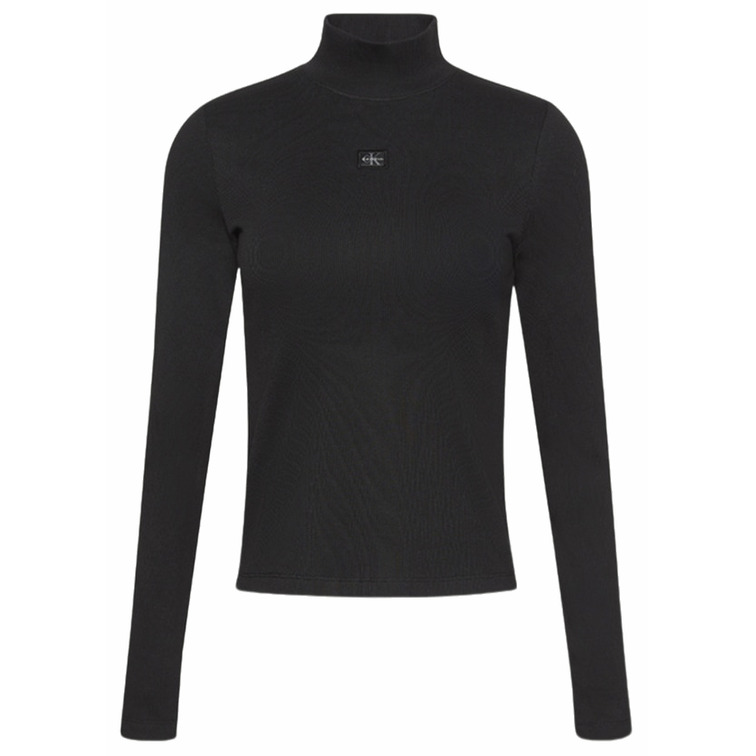 JERSEY MUJER CALVIN KLEIN W LS WOVEN LABEL TURTLENECK
