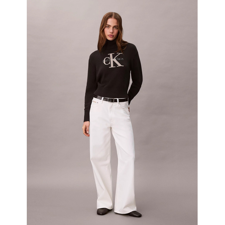 JERSEY MUJER CALVIN KLEIN DE CHENILLA CON CUELLO VUELTO