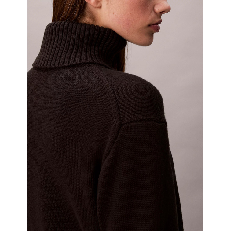 JERSEY MUJER CALVIN KLEIN DE CHENILLA CON CUELLO VUELTO