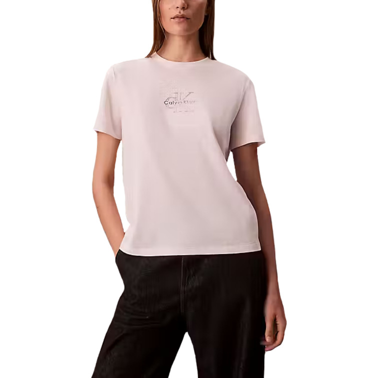 CAMISETA MUJER CALVIN KLEIN CON LOGO METÁLICO