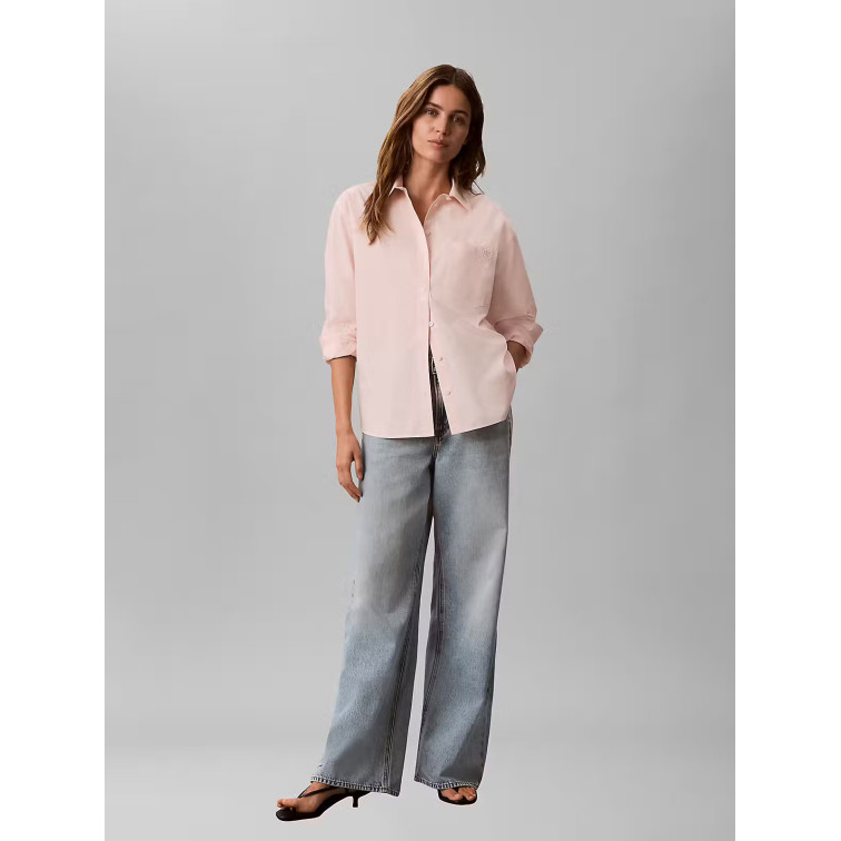 CAMISA MUJER  CALVIN KLEIN W COTTON POPLIN RELAXED SHIRT