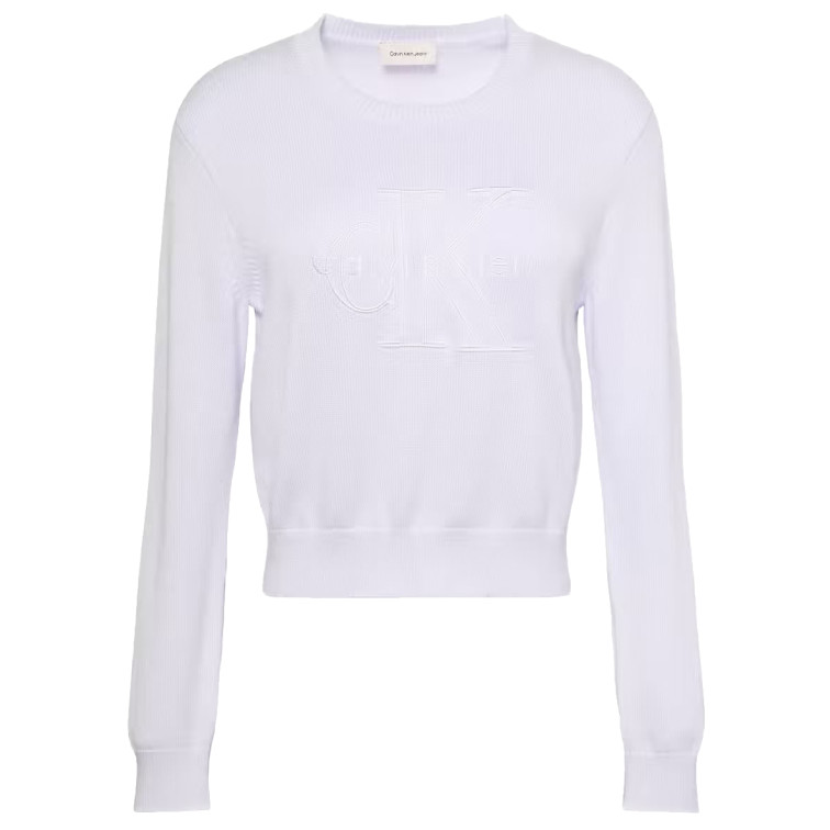 JERSEY MUJER  CALVIN KLEIN W LOGO OUTLINE LS TOP