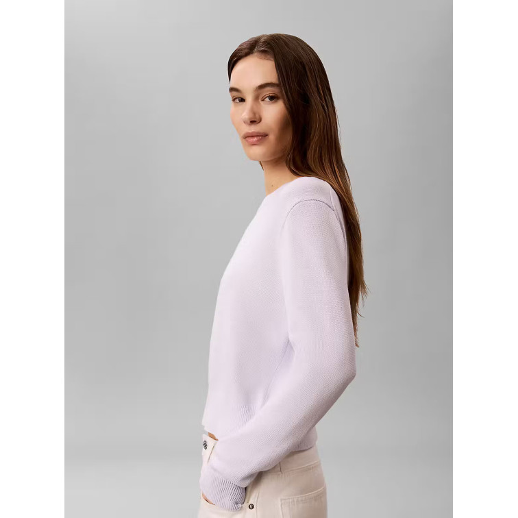 JERSEY MUJER  CALVIN KLEIN W LOGO OUTLINE LS TOP