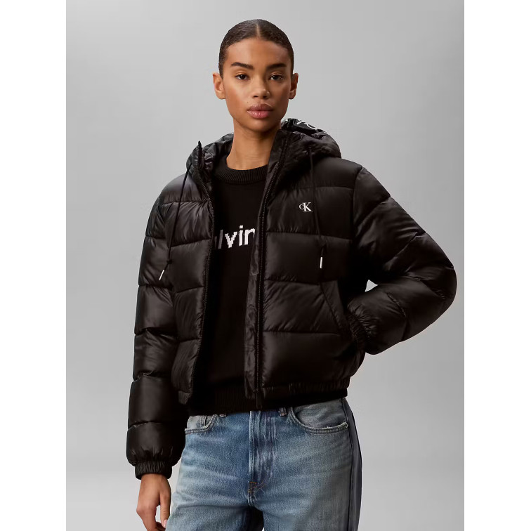ABRIGO MUJER  CALVIN KLEIN W LW SHORT LOGO PUFFER JACKET