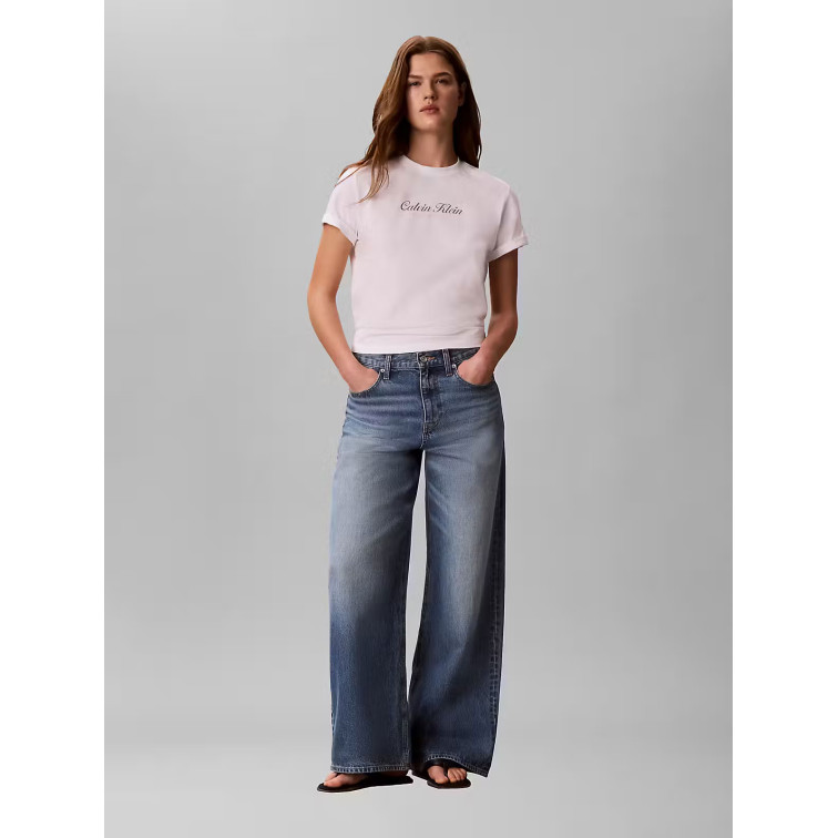 CAMISETA MUJER  CALVIN KLEIN W SS CLASSIC SCRIPT TWO TONE T