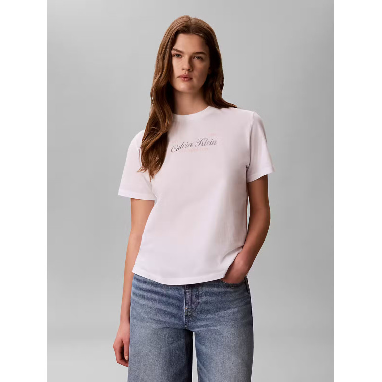 CAMISETA MUJER  CALVIN KLEIN W SS CLASSIC SCRIPT TWO TONE T