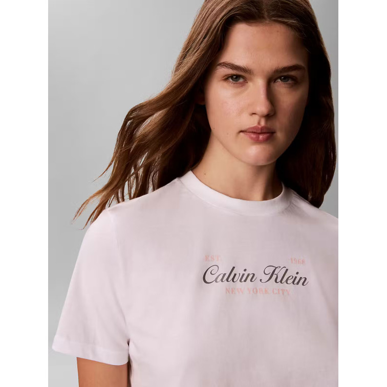 CAMISETA MUJER  CALVIN KLEIN W SS CLASSIC SCRIPT TWO TONE T