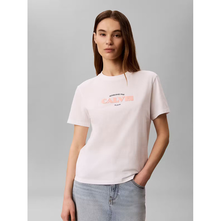 CAMISETA MUJER  CALVIN KLEIN W SS CLASSIC RESORT CALVIN LOG