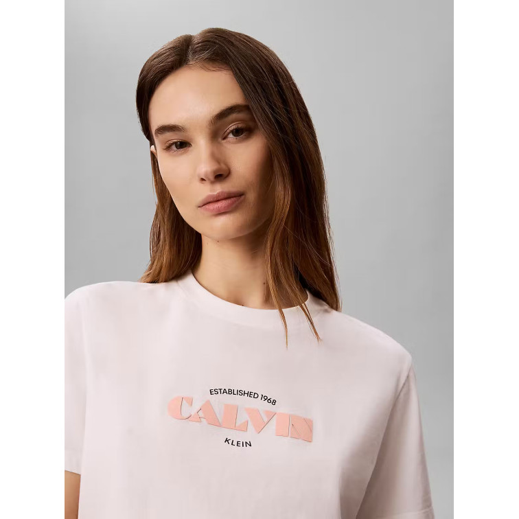 CAMISETA MUJER  CALVIN KLEIN W SS CLASSIC RESORT CALVIN LOG