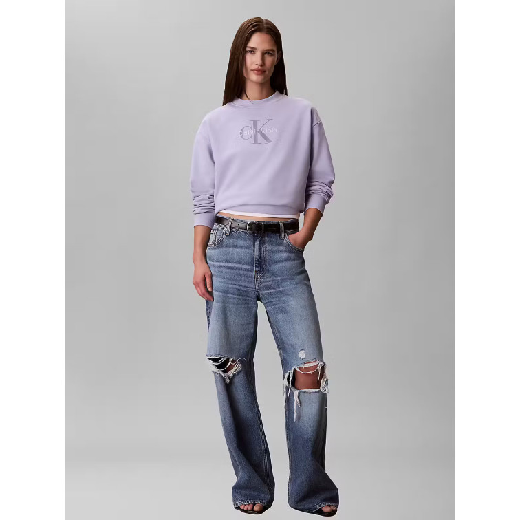 MUJER W LS FRENCH TERRY MONOLOGO CRE VBK
