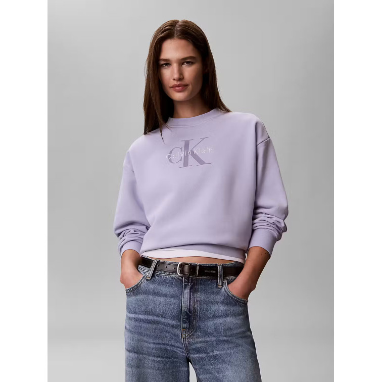 MUJER W LS FRENCH TERRY MONOLOGO CRE VBK