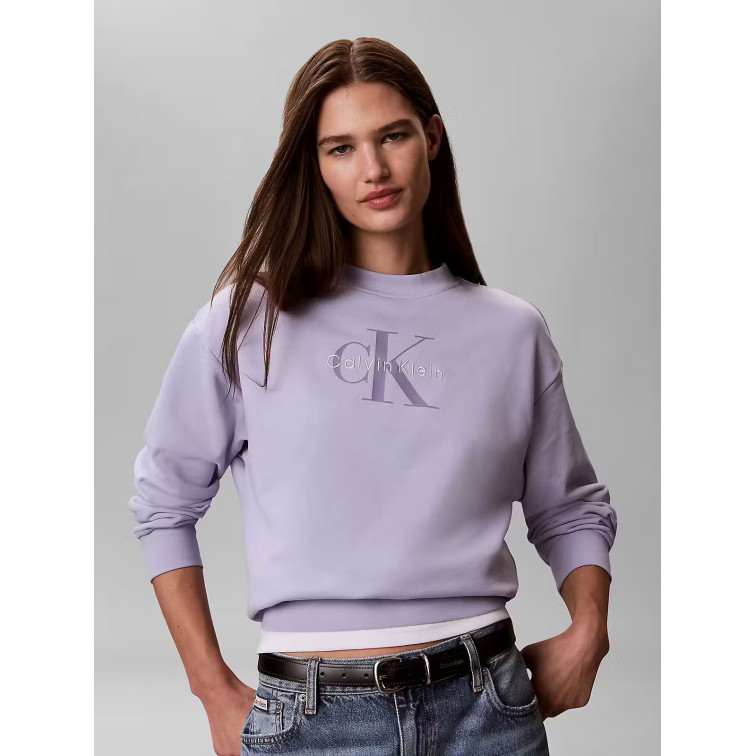 MUJER W LS FRENCH TERRY MONOLOGO CRE VBK