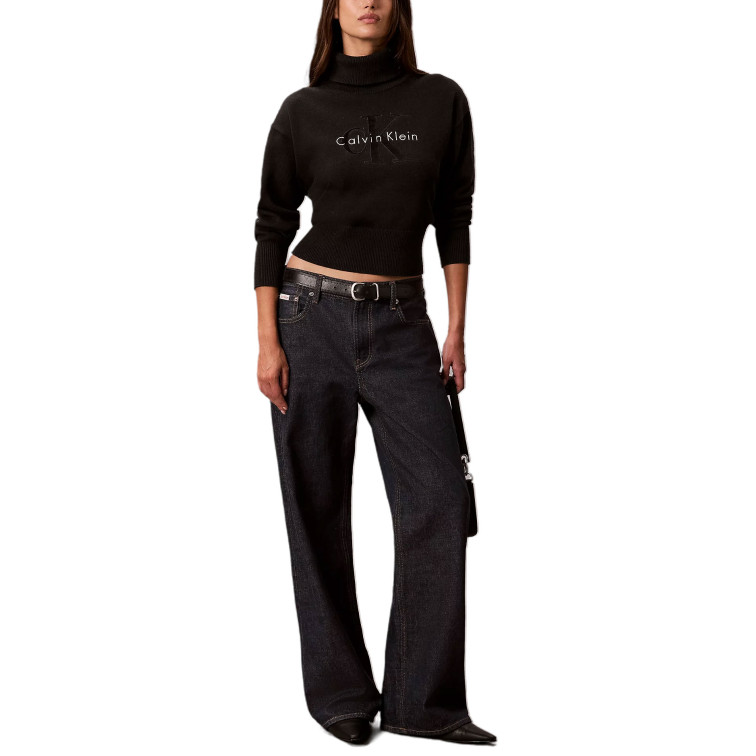MUJER W LS LOGO TNECK PULLOVER UB1
