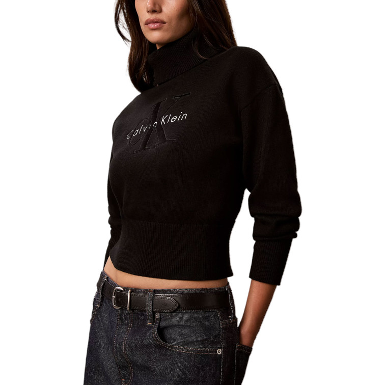 MUJER W LS LOGO TNECK PULLOVER UB1