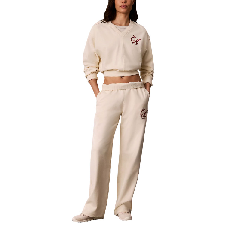 SUDADERA MUJER  CALVIN KLEIN W LS PREMIUM TERRY SCRIPT VNEC