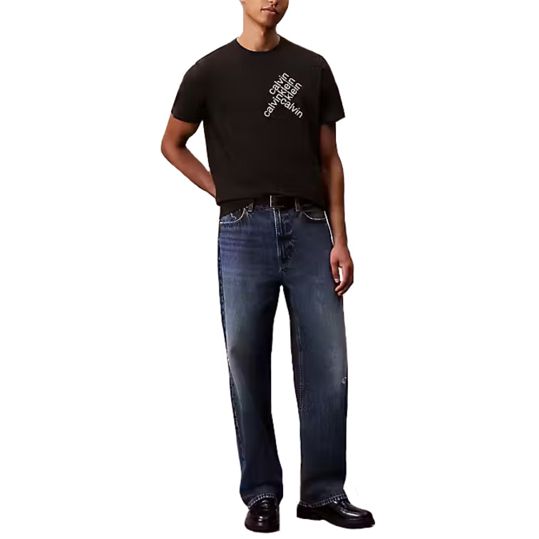 CAMISETA HOMBRE  CALVIN KLEIN M SS 30S EU CK BH WORD STACK G