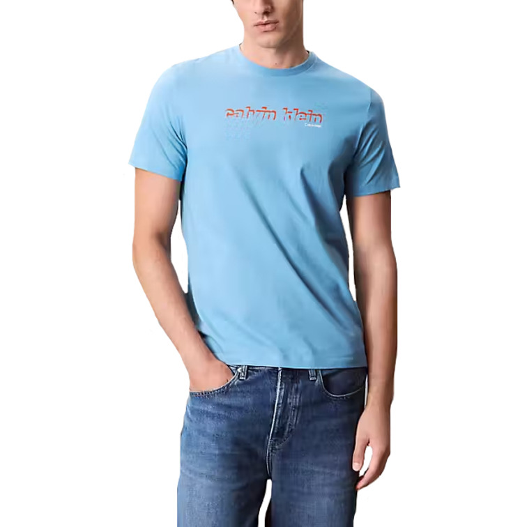 CAMISETA HOMBRE  CALVIN KLEIN M SS 30S EU CALVIN LINE 3D GRA