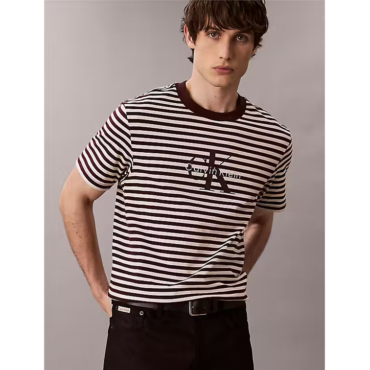 CAMISETA HOMBRE  CALVIN KLEIN M SS 20S STRIPE JERSEY MONOLOG