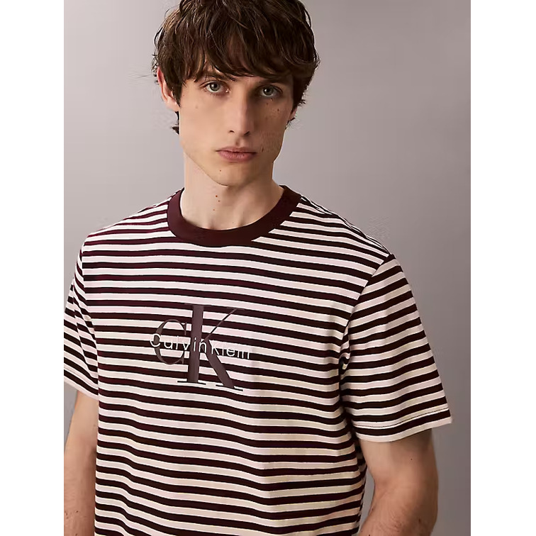 CAMISETA HOMBRE  CALVIN KLEIN M SS 20S STRIPE JERSEY MONOLOG