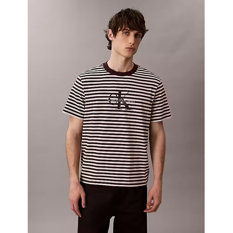 CAMISETA HOMBRE  CALVIN KLEIN M SS 20S STRIPE JERSEY MONOLOG