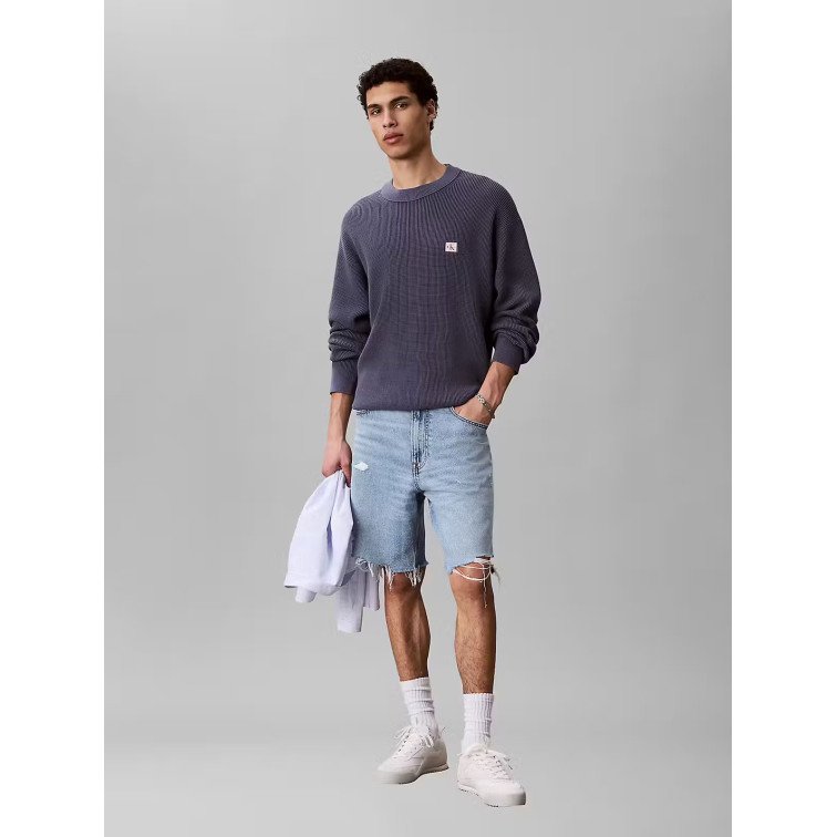 JERSEY HOMBRE  CALVIN KLEIN M LS EZ COTTON WAFFLE CRWNK SW