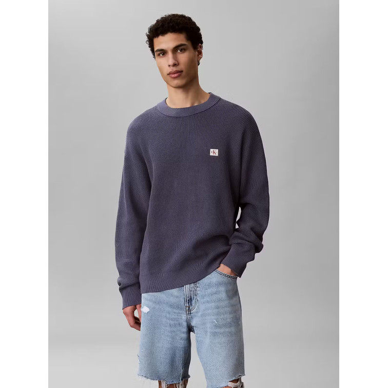 JERSEY HOMBRE  CALVIN KLEIN M LS EZ COTTON WAFFLE CRWNK SW