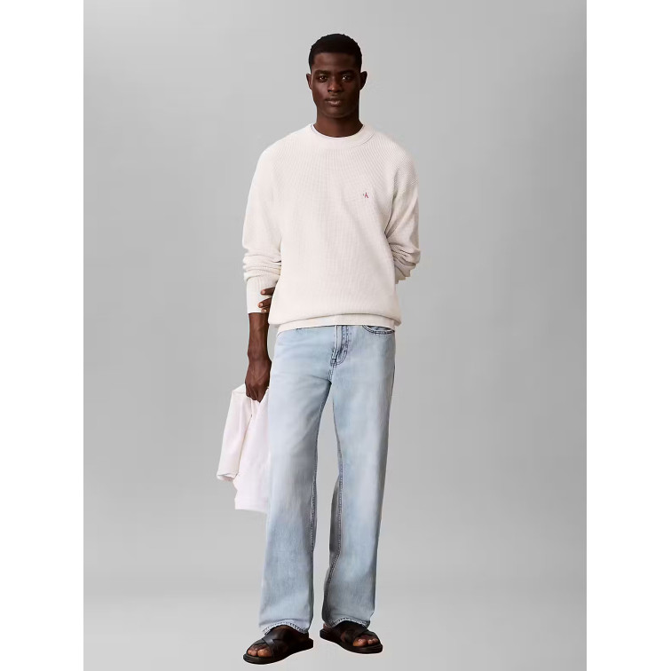 JERSEY HOMBRE  CALVIN KLEIN M LS EZ COTTON WAFFLE CRWNK SW