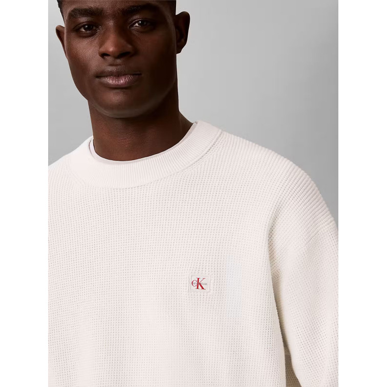 JERSEY HOMBRE  CALVIN KLEIN M LS EZ COTTON WAFFLE CRWNK SW