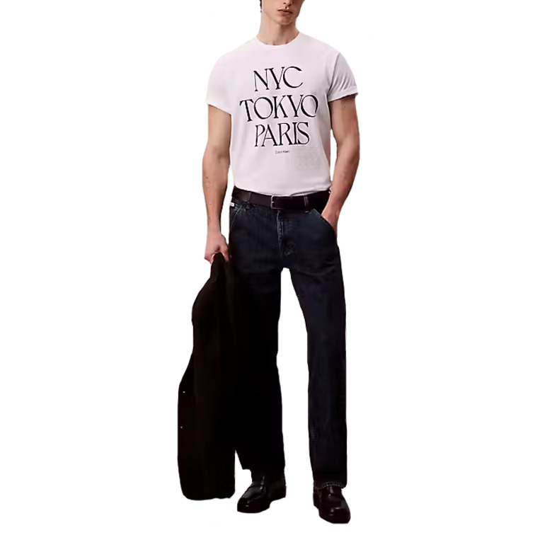 CAMISETA HOMBRE  CALVIN KLEIN M SS 20S TC FLAGSHIP CITY GRAP