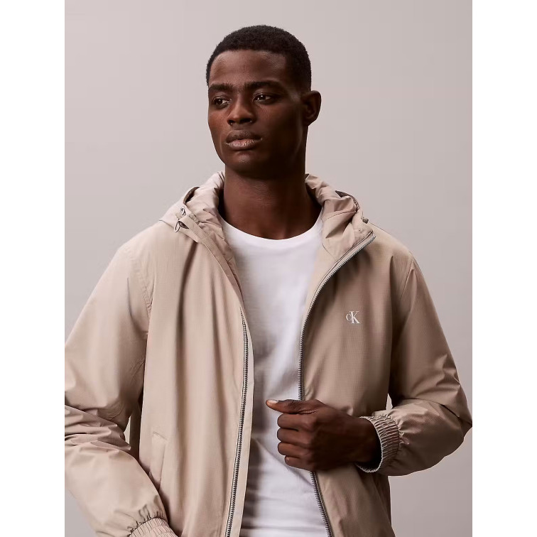 CAZADORA HOMBRE  CALVIN KLEIN M LS HOODED RIPSTOP HARRINGTON