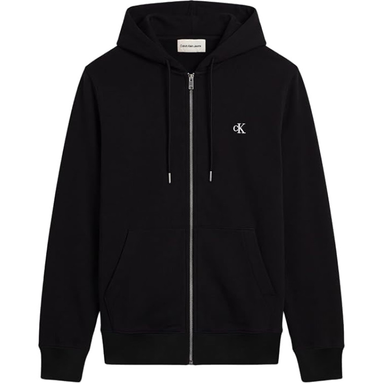 SUDADERA HOMBRE  CALVIN KLEIN M LS EU 350TERRY MNOGRM FZ HOO