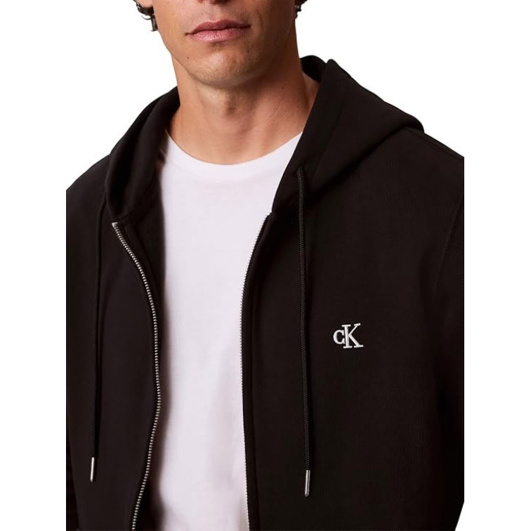SUDADERA HOMBRE  CALVIN KLEIN M LS EU 350TERRY MNOGRM FZ HOO