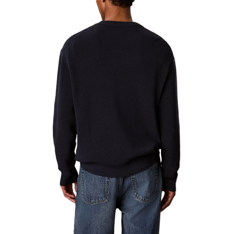 JERSEY HOMBRE  CALVIN KLEIN LS CLSC CTTN WFL CRWNK SWTR 9G