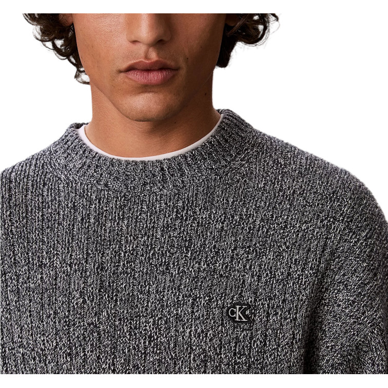 JERSEY HOMBRE  CALVIN KLEIN M VERTICAL RIB CTTN CREWNK SWT