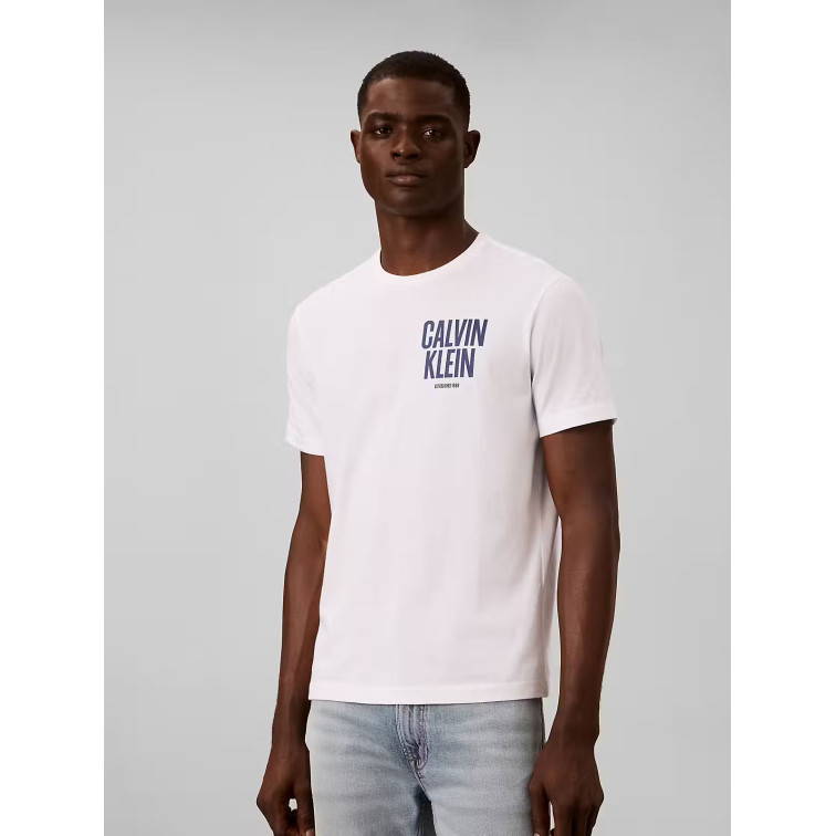CAMISETA HOMBRE  CALVIN KLEIN SS 30S EU BLOCK FONT CALVIN BC