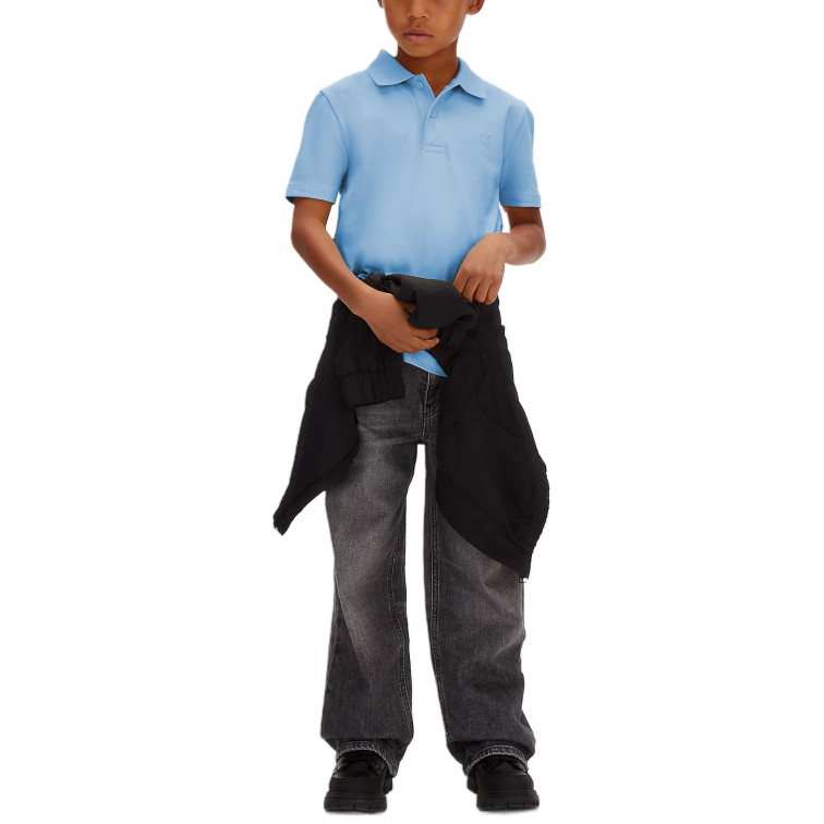 POLO PIQUÉ NIÑO CALVIN KLEIN CON LOGO BORDADO