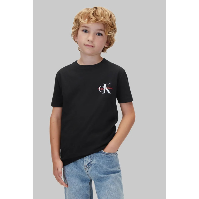 UNISEX SMALL CHEST MONOLOGO SS T-SHIR BEH