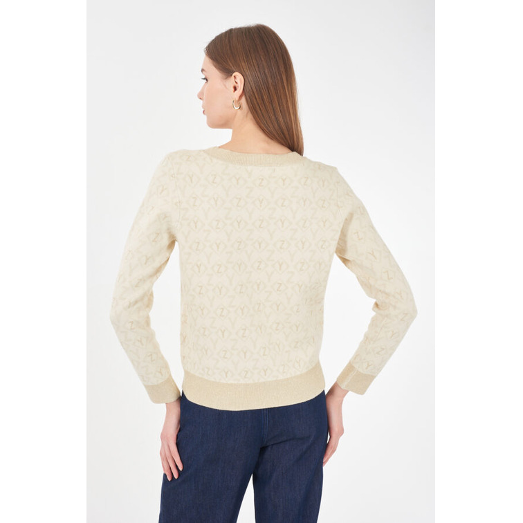 SUDADERA MUJER  YES ZEE MAGLIA DONNA JAQUARD, GIROCOLL
