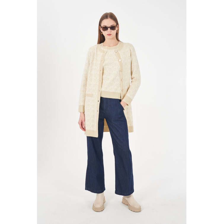 SUDADERA MUJER  YES ZEE MAGLIA DONNA JAQUARD, GIROCOLL