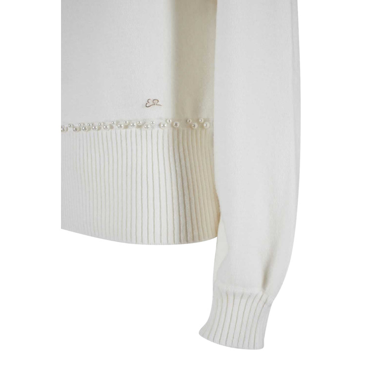 JERSEY DE CUELLO ALTO CON PERLAS MUJER YESZEE