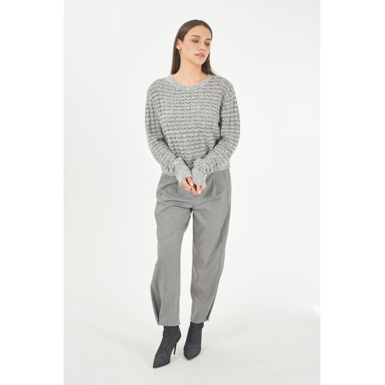 SUDADERA MUJER  YES ZEE MAGLIA DONNA GIROCOLLO, RELAXE