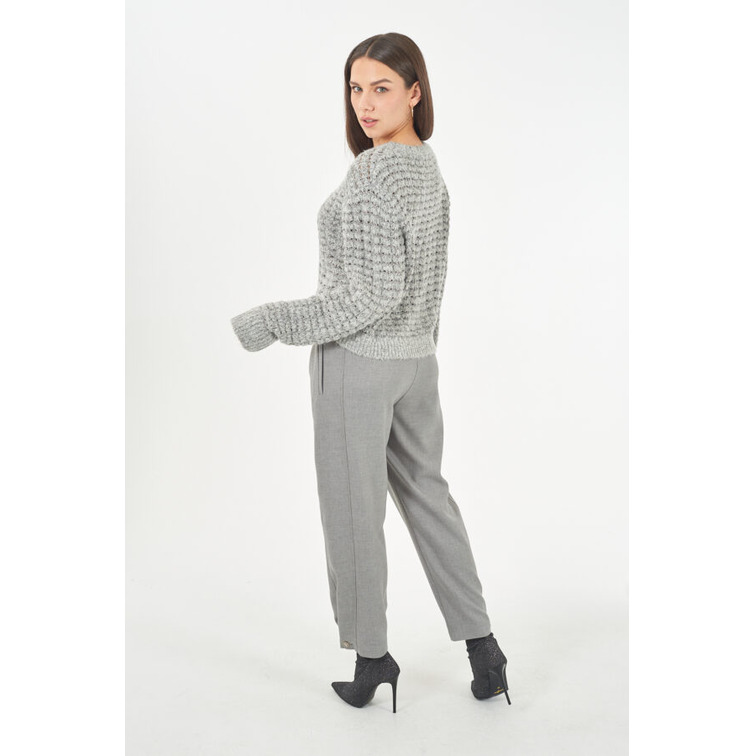 SUDADERA MUJER  YES ZEE MAGLIA DONNA GIROCOLLO, RELAXE