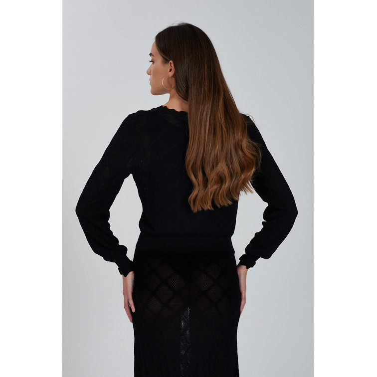 CARDIGAN DE PUNTO CALADO MUJER YESZEE
