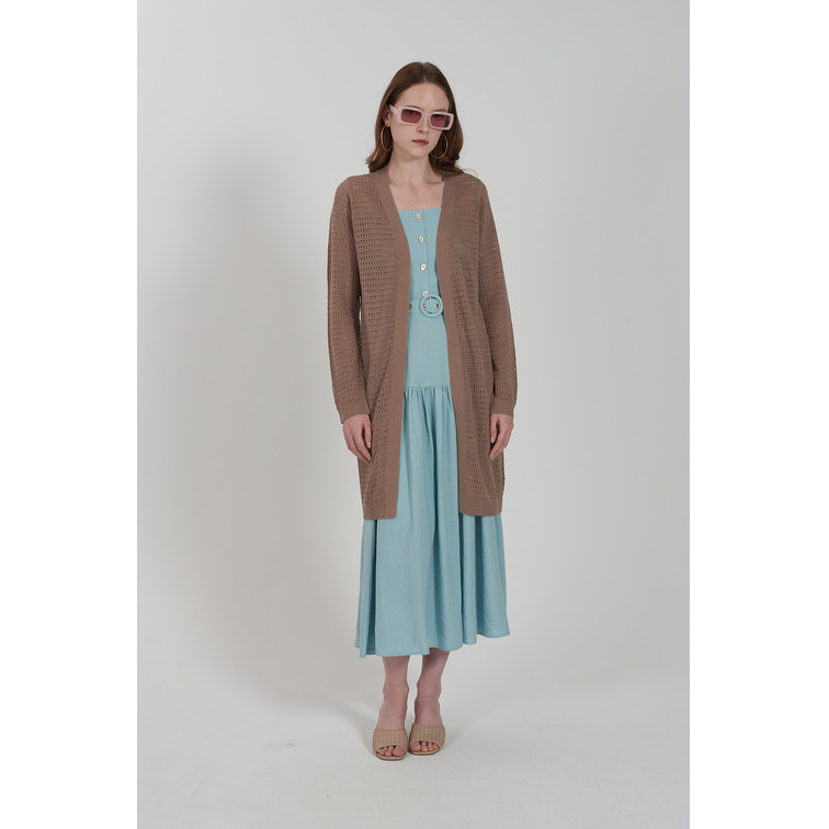 JERSEY MUJER  YES ZEE MAGLIA DONNA CARDIGAN, LUNGO